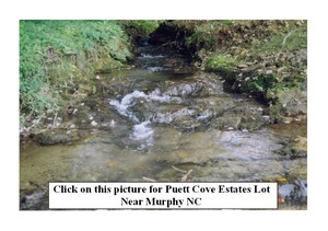 CREEK FRONT LOT (1-ACRE) IN MURPHY NORTH CAROLINA